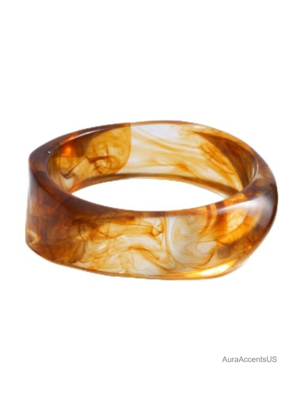 Acrylic Resin Chunky Bangle Bracelet Wide Geometric Statement